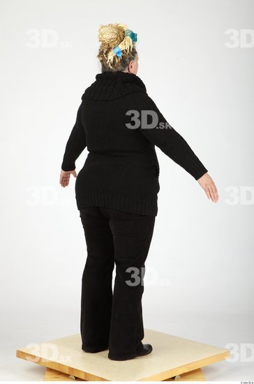 Whole Body Woman Casual Overweight Studio photo references