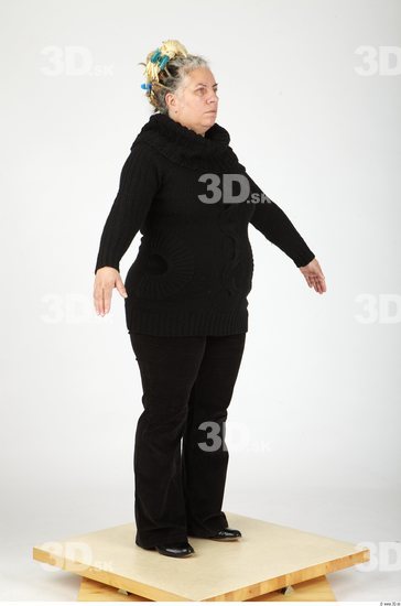 Whole Body Woman Casual Overweight Studio photo references