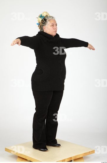 Whole Body Woman T poses Casual Overweight Studio photo references