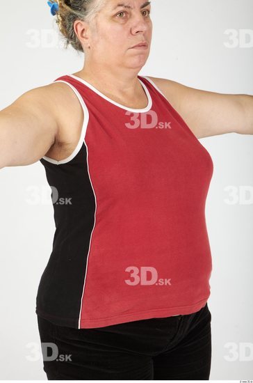 Upper Body Whole Body Woman Casual Sports Singlet Overweight Studio photo references