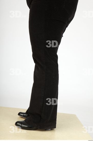 Calf Whole Body Woman Casual Trousers Overweight Studio photo references