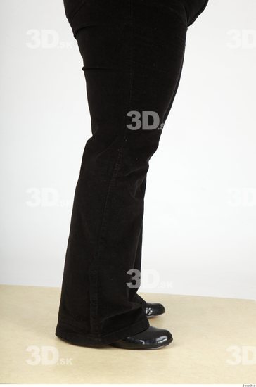 Calf Whole Body Woman Casual Trousers Overweight Studio photo references