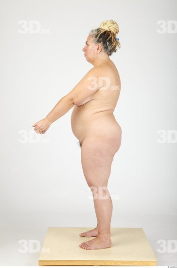 Whole Body Woman Nude Casual Overweight Studio photo references