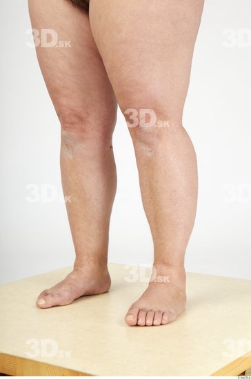 Calf Whole Body Woman Nude Casual Overweight Studio photo references