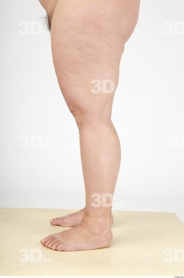 Calf Whole Body Woman Nude Casual Overweight Studio photo references