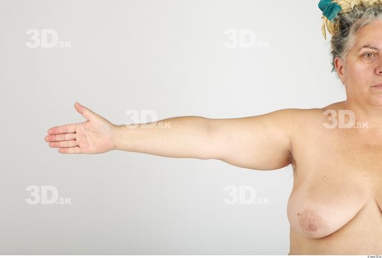 Arm Whole Body Woman Nude Casual Overweight Studio photo references