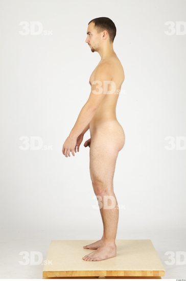 Whole Body Man Nude Casual Slim Studio photo references