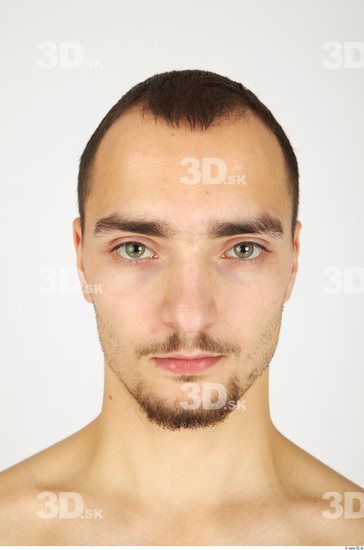 Whole Body Head Man Casual Slim Bearded Studio photo references
