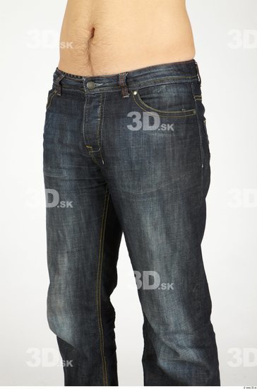 Thigh Whole Body Man Casual Jeans Slim Studio photo references