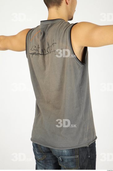 Upper Body Whole Body Man Casual Singlet Slim Studio photo references