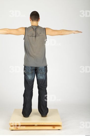 Whole Body Man T poses Casual Slim Studio photo references