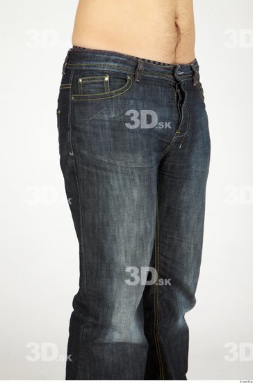 Thigh Whole Body Man Casual Jeans Slim Studio photo references