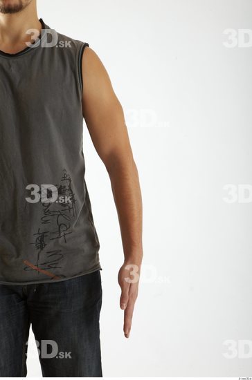 Arm Man Animation references White Casual Singlet Slim