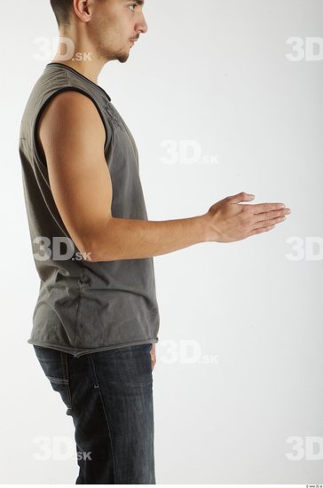 Arm Man Animation references White Casual Singlet Slim