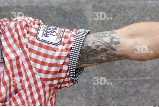 Arm Head Man Tattoo Casual Shirt Athletic Street photo references
