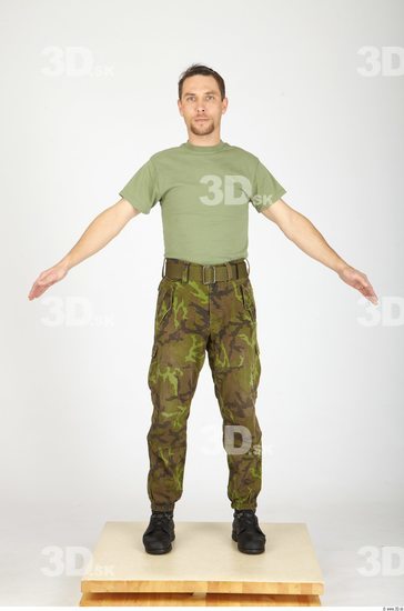 Whole Body Man Army Athletic Studio photo references