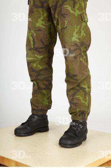 Calf Whole Body Man Army Trousers Athletic Studio photo references