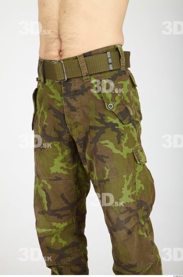 Thigh Whole Body Man Army Trousers Athletic Studio photo references