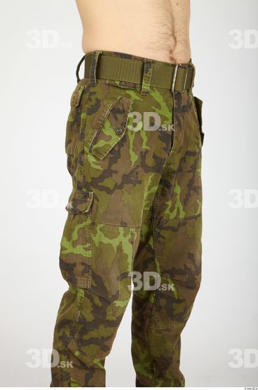 Thigh Whole Body Man Army Trousers Athletic Studio photo references