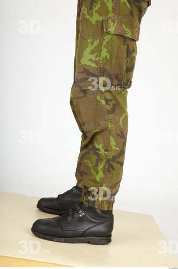 Calf Whole Body Man Army Trousers Athletic Studio photo references