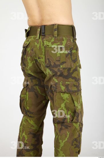 Thigh Whole Body Man Army Trousers Athletic Studio photo references