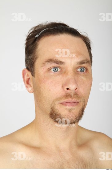 Whole Body Head Man Army Athletic Bearded Studio photo references