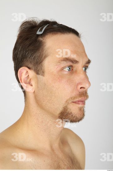 Whole Body Head Man Army Athletic Bearded Studio photo references