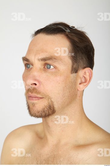Whole Body Head Man Army Athletic Bearded Studio photo references
