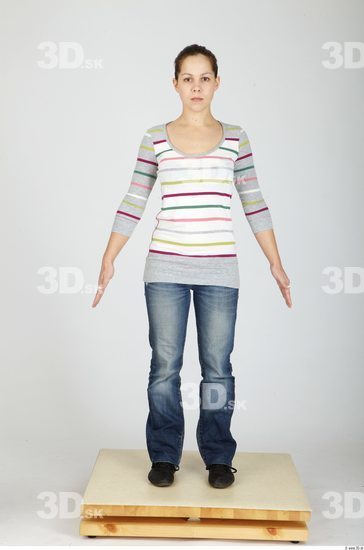 Whole Body Woman Casual Slim Studio photo references