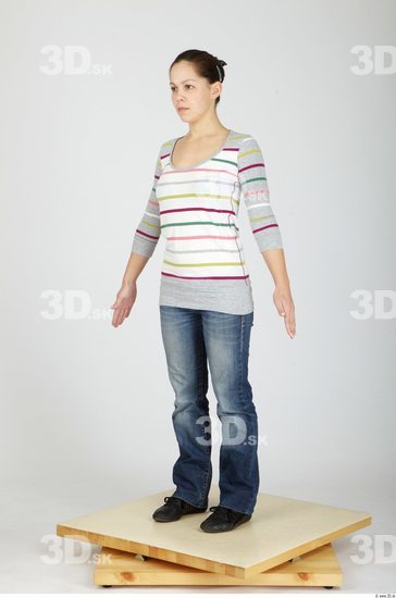 Whole Body Woman Casual Slim Studio photo references