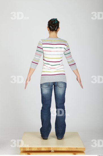 Whole Body Woman Casual Slim Studio photo references