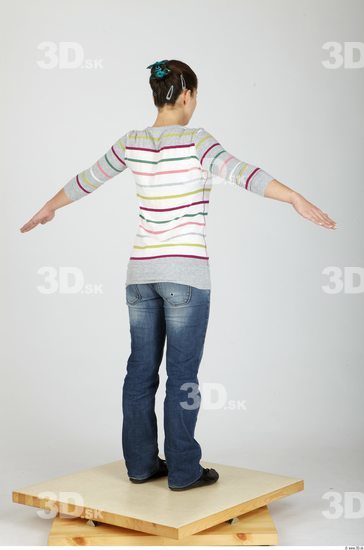 Whole Body Woman Casual Slim Studio photo references