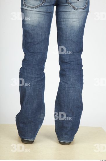 Calf Whole Body Woman Casual Jeans Slim Studio photo references