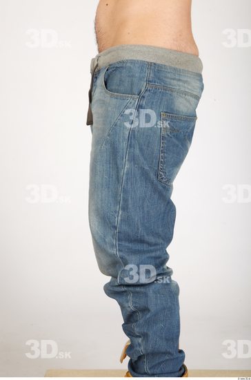 Thigh Whole Body Man Casual Jeans Athletic Studio photo references