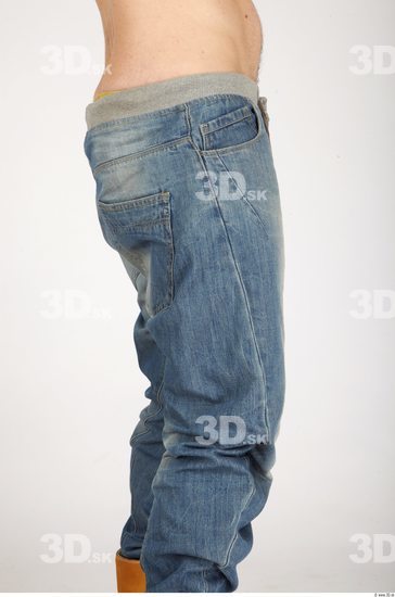 Thigh Whole Body Man Casual Jeans Athletic Studio photo references