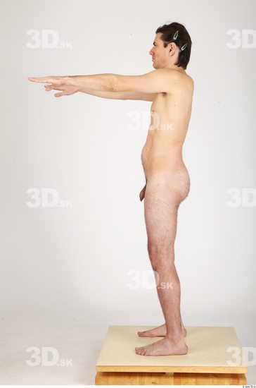 Whole Body Man Nude Casual Athletic Studio photo references