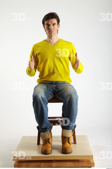 Whole Body Man Artistic poses White Casual Athletic