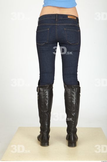 Leg Whole Body Woman Casual Jeans Underweight Studio photo references