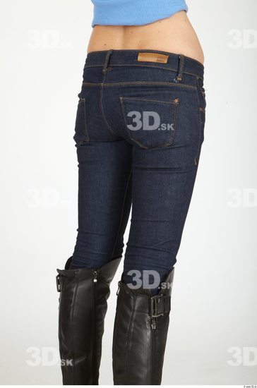 Thigh Whole Body Woman Casual Jeans Underweight Studio photo references