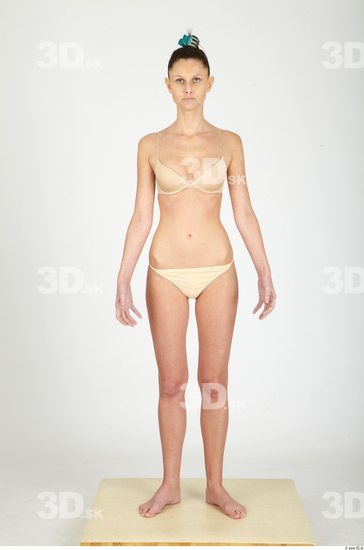 Whole Body Woman Casual Underwear Underweight Studio photo references