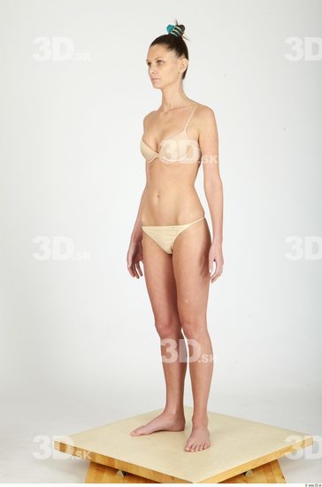 Whole Body Woman Casual Underwear Underweight Studio photo references