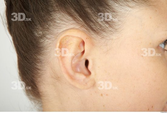 Ear Whole Body Woman Casual Underweight Studio photo references