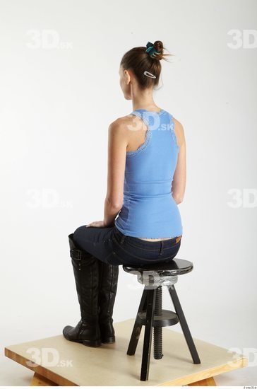 Whole Body Woman Artistic poses White Casual Underweight