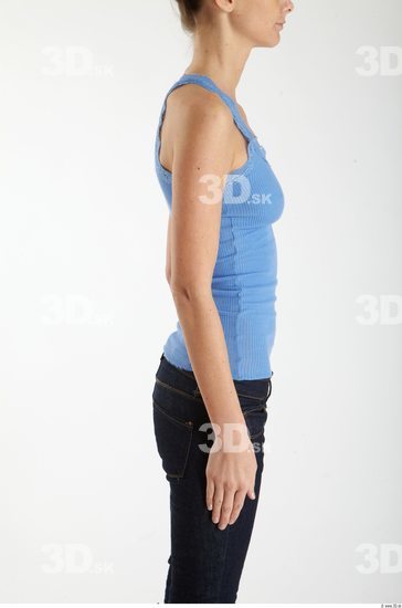 Arm Woman Animation references White Casual Singlet Underweight