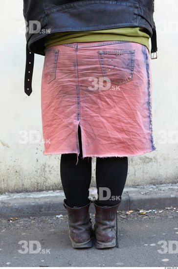 Leg Woman White Casual Skirt Overweight