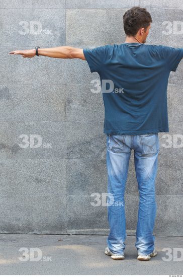 Whole Body Head Man T poses Casual Slim Street photo references