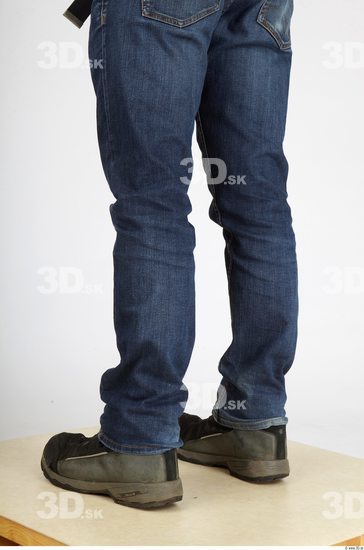 Calf Whole Body Man Casual Jeans Athletic Studio photo references