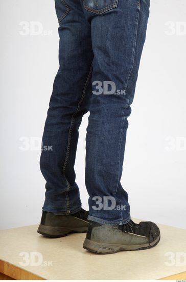 Calf Whole Body Man Casual Jeans Athletic Studio photo references