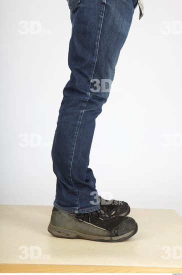 Calf Whole Body Man Casual Jeans Athletic Studio photo references