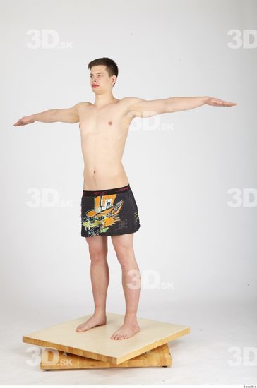 Whole Body Man T poses Casual Underwear Pants Athletic Studio photo references